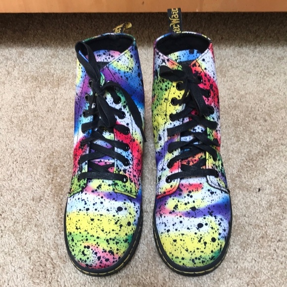 Dr. Martens Shoes - DR. MARTENS Size 7 rainbow splatter boots